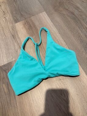 LSKD Solid Teal Triangle Bralette Top - Women